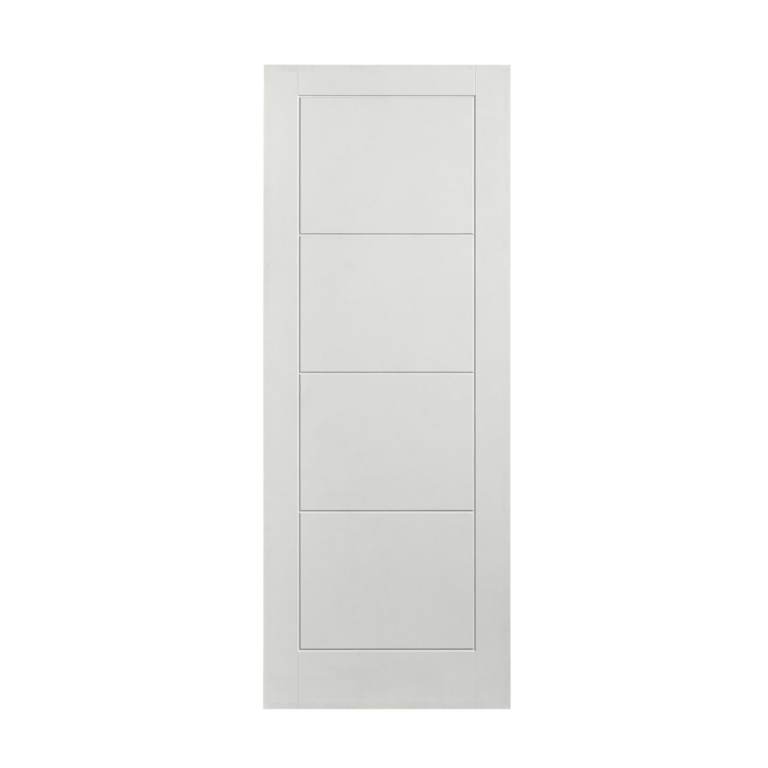 Brand New Wickes Exeter White Smooth Moulded 4 Panel Internal Door