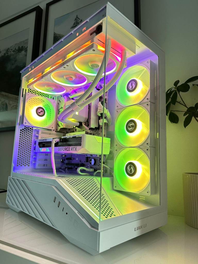 White RGB Gaming PC | Ryzen 7 7800X3D | RTX 4060 Ti 16GB | 32GB DDR5 | 2TB NVMe | WiFi