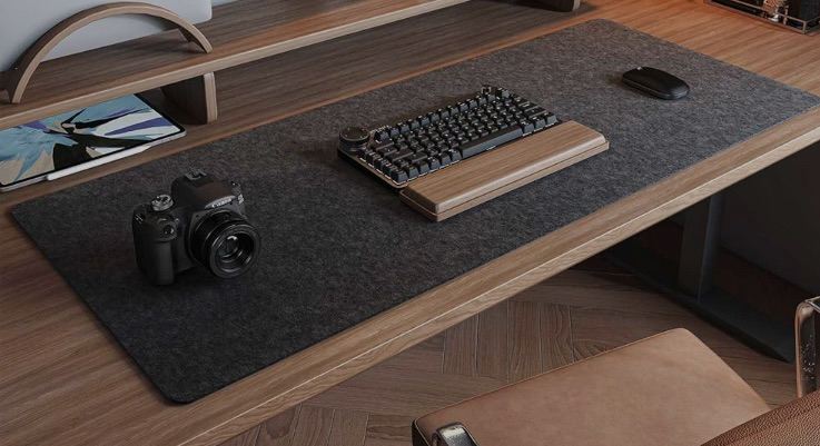 New Dawn Trees Desk Mat, Non-Slip Large Felt Desk Pad, Keyboard/Mouse Mat