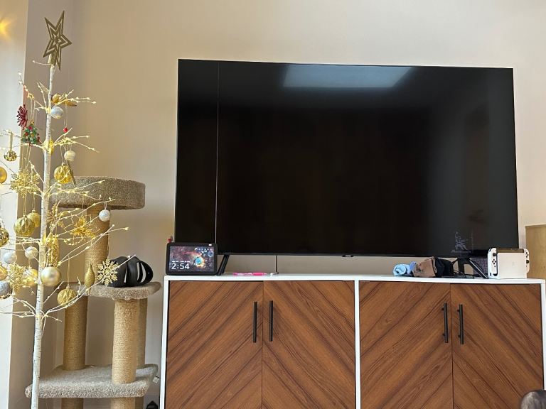 🖥️ Samsung 65” QLED 4K Smart TV – Partially Working Screen – Spares/Repair – With Remote