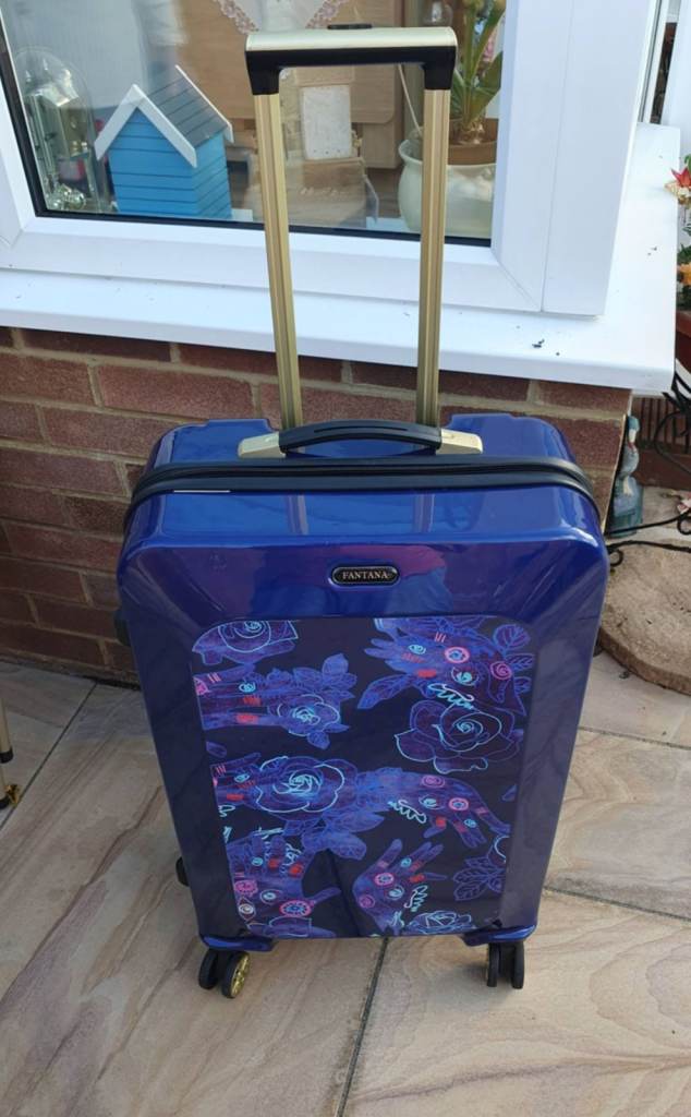 FANTANA Blue Hard Shell Suitcase – Good Condition