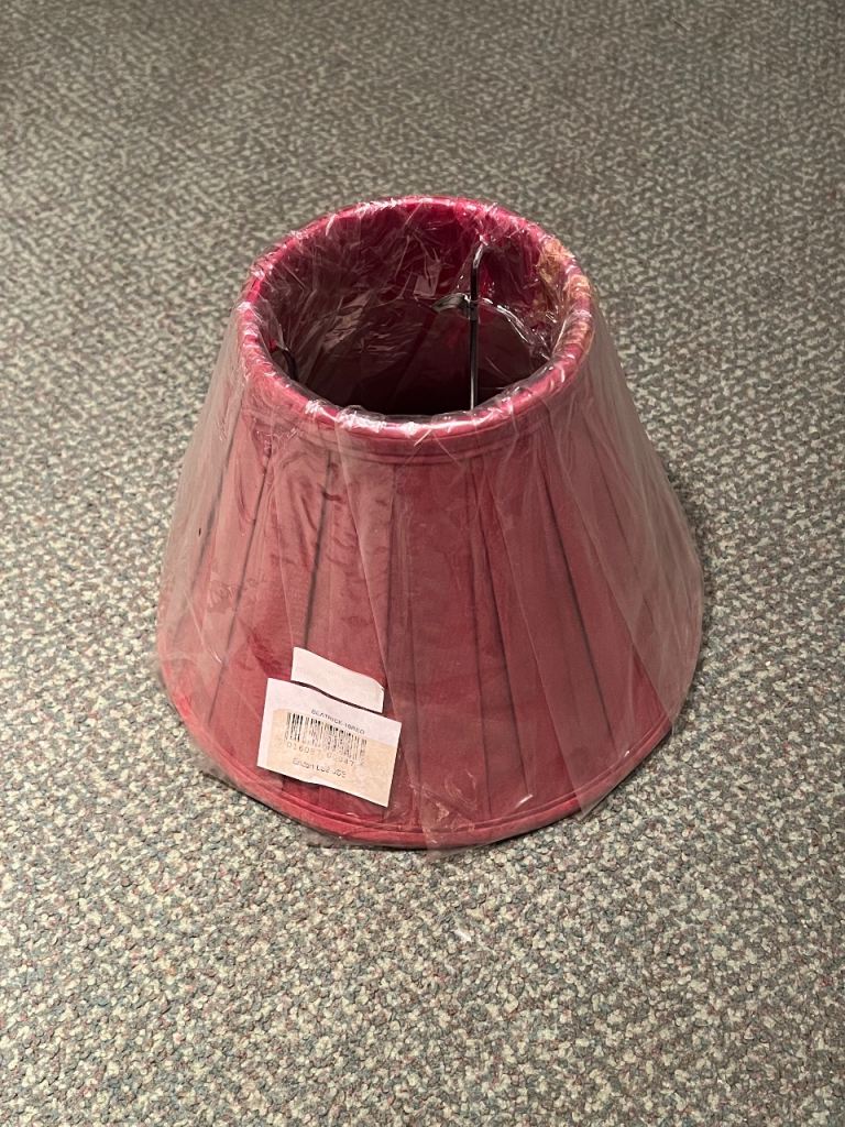 Lamp Shade Red/Maroon Endon Beatrice 10” Pleated LS9 0SE New