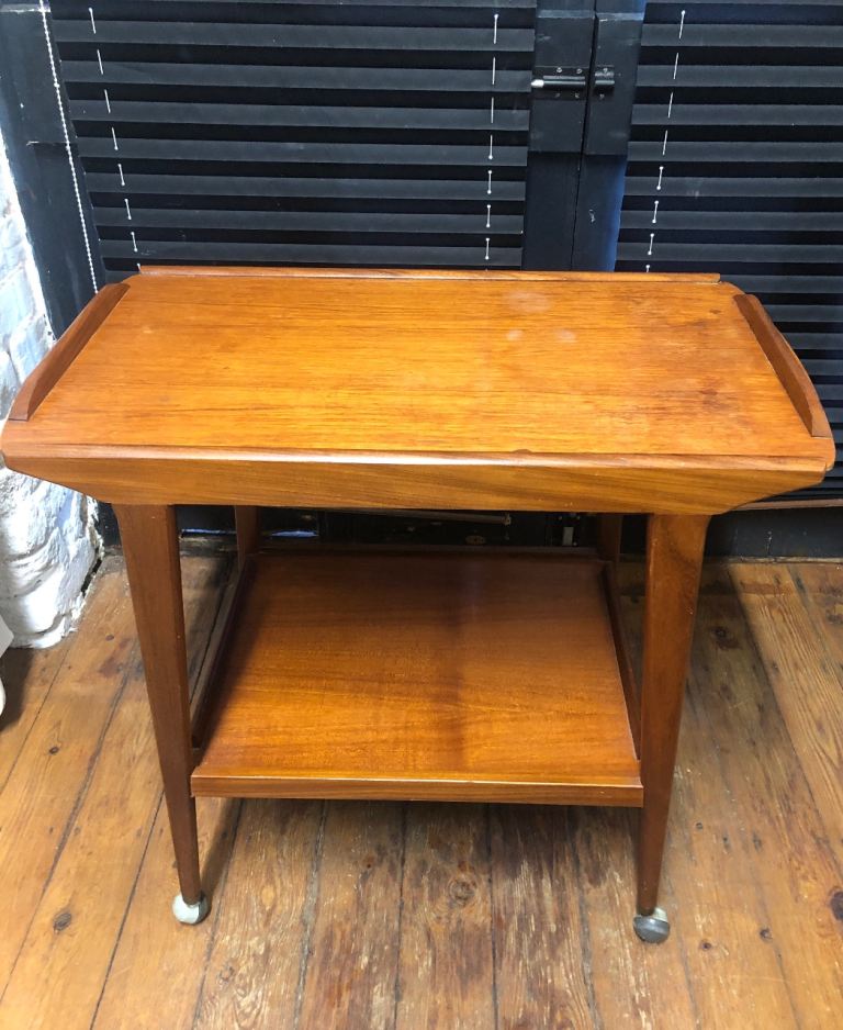 Remploy Teak Table Drink Trolley Danish Style Mid Century