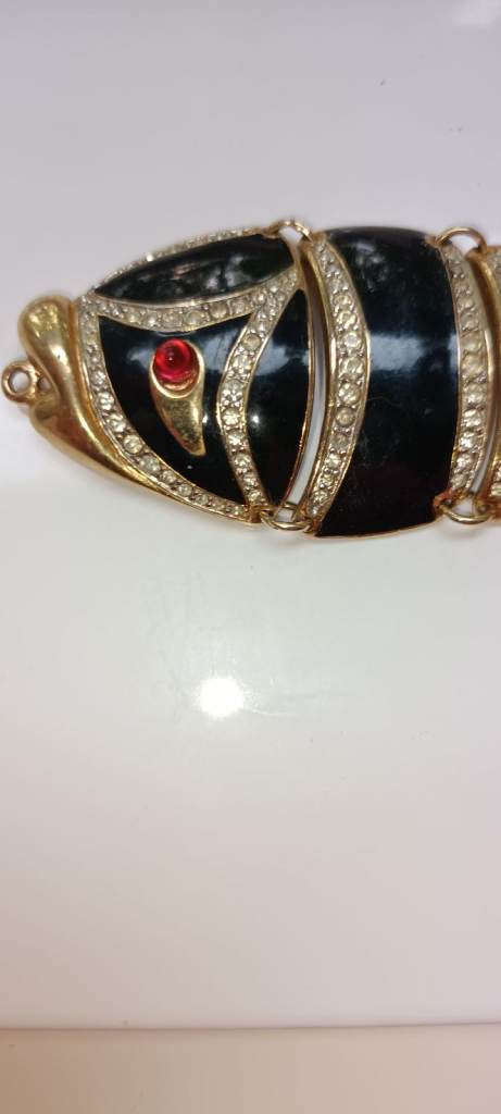 Vintage D'Orlan large fish pendant 