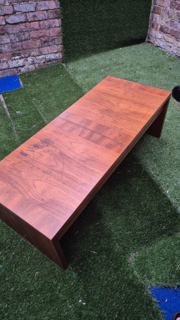Wooden coffee table with storage space
