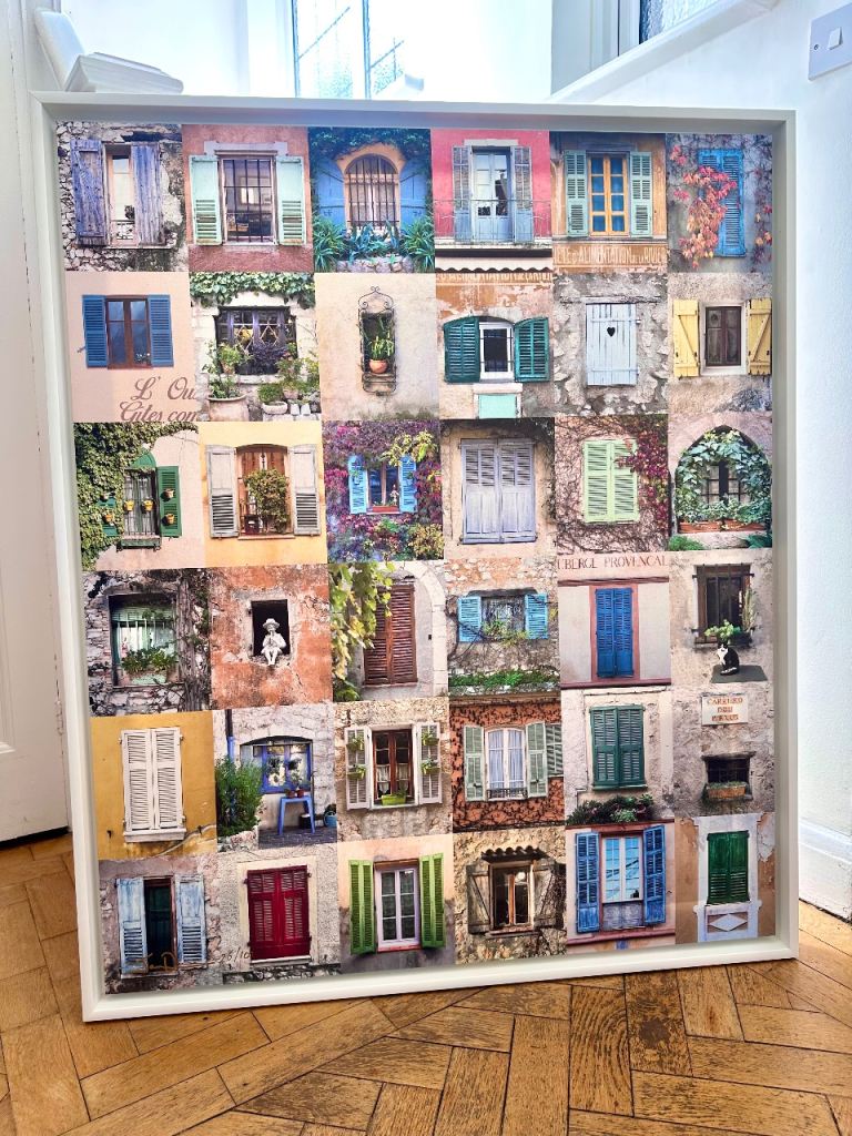 Large Framed Print of European Windows and Shutters - James Domine