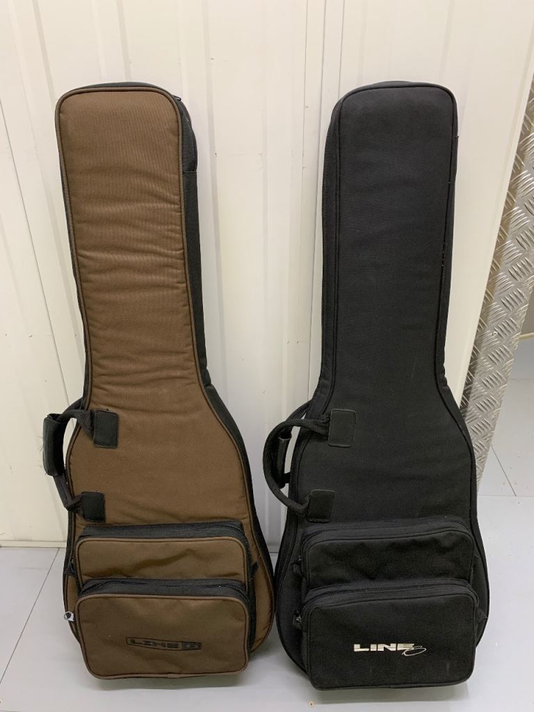 2x Line 6 Electric Guitar Padded Gig Bags / Cases – Variax – Black & Brown