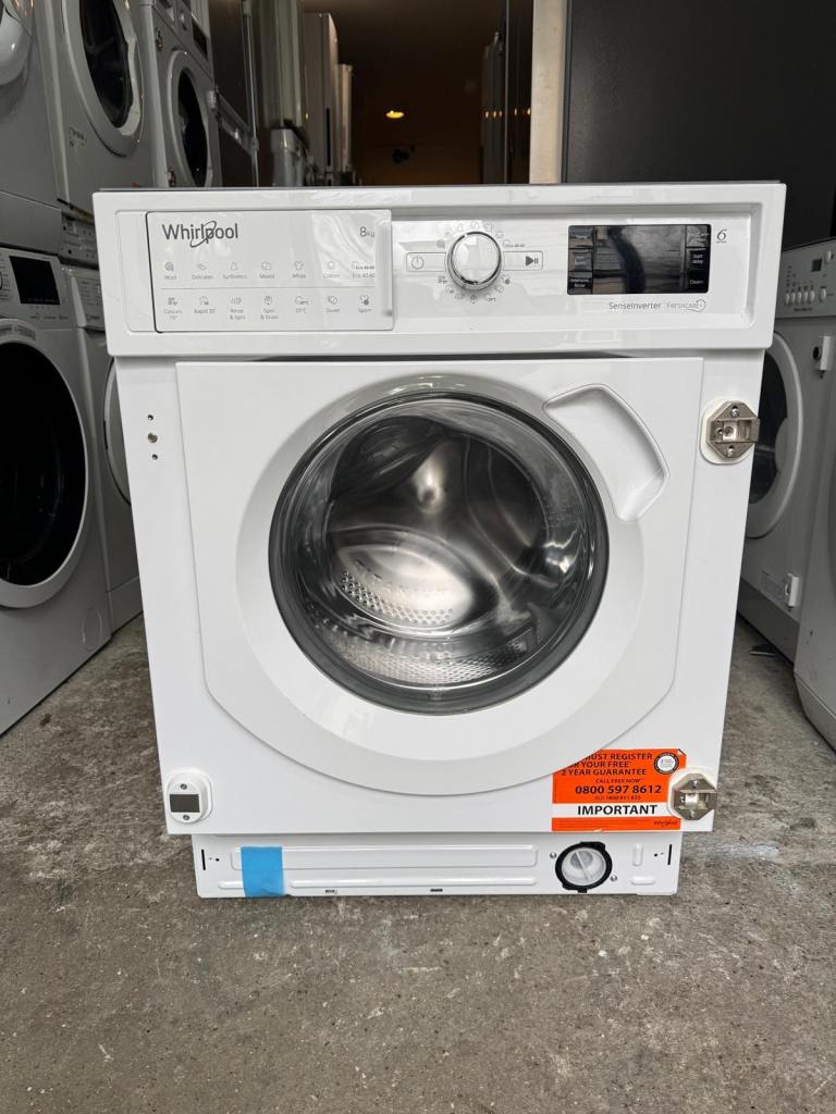 Whirlpool 8kg 1400 rpm New Model Integrated Washing Machine With Free Delivery 🚚 