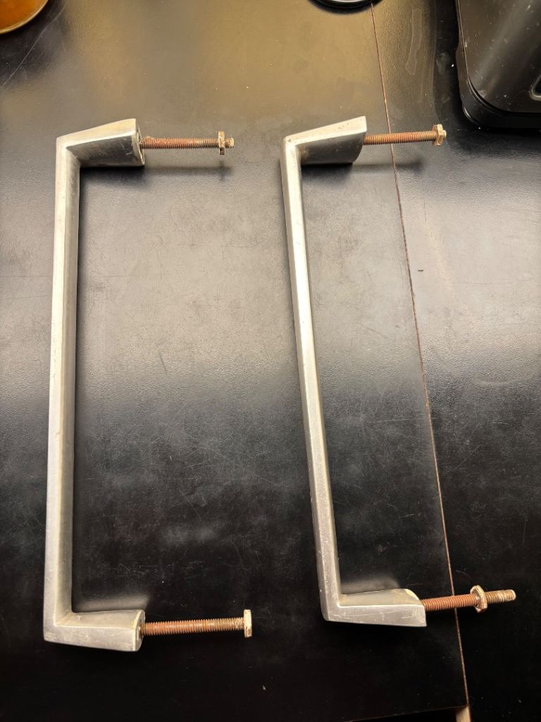 Salvaged mid century Door Handles – Fair Condition