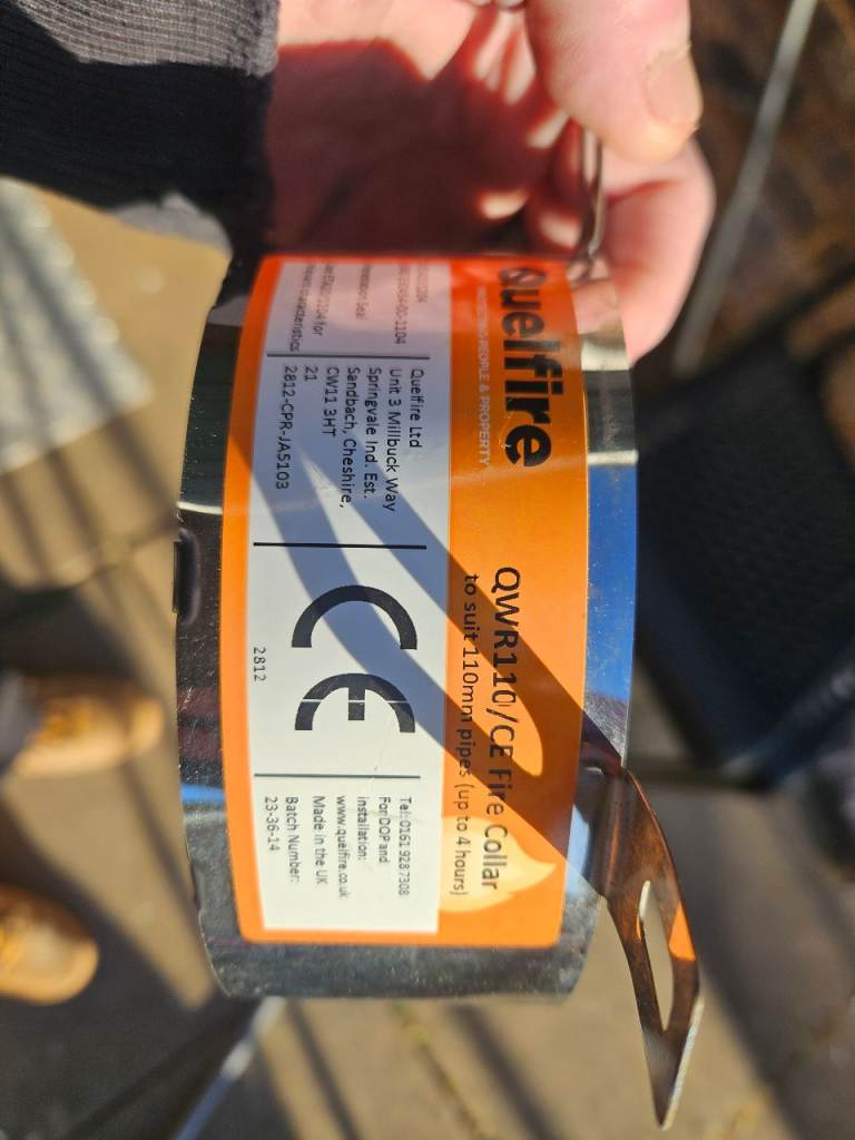 Quelfire 110mm fire collars, box of 58