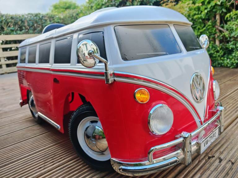 Electric Ride-on VW Volkswagen Type 1 Camper Van 7Ah Headlights Horn Engine Sounds