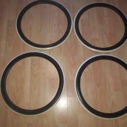 Whitewall tyre trims 14" thin-band - new