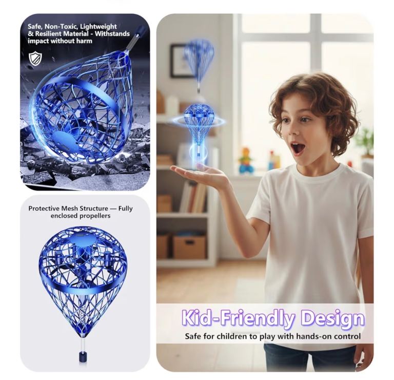 Flying Orb Ball Lite Toy with AI Motion Control & 360° Flip( brand new)
