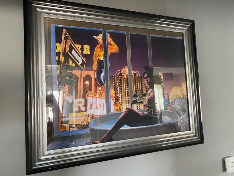 Large Amy winehouse framed picture 
