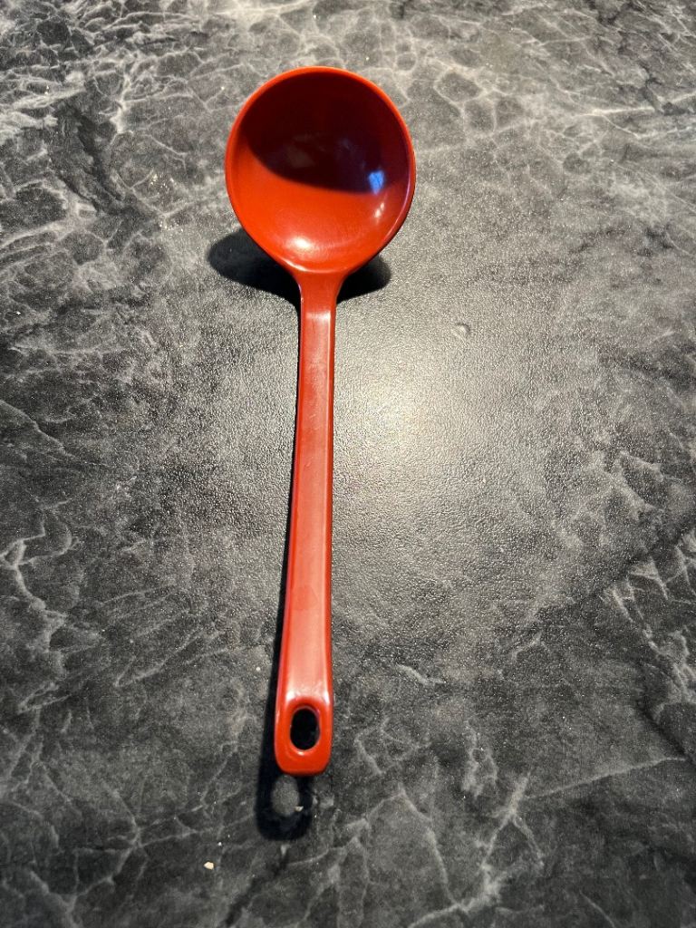 Red Soup Ladle / Serving Spoon