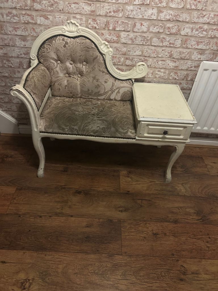 French Antique Telephone Seat