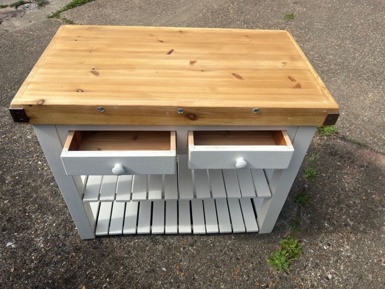Painted pine kitchen island