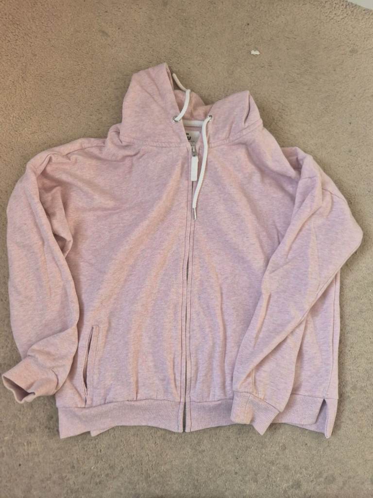 Womens pink zipped hoodie