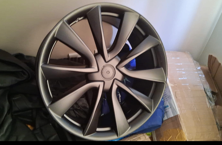 Brand New 20" Satin Black Überturbine Style Alloy Wheels - Set of 4 (Fits Tesla Model 3 / Y)