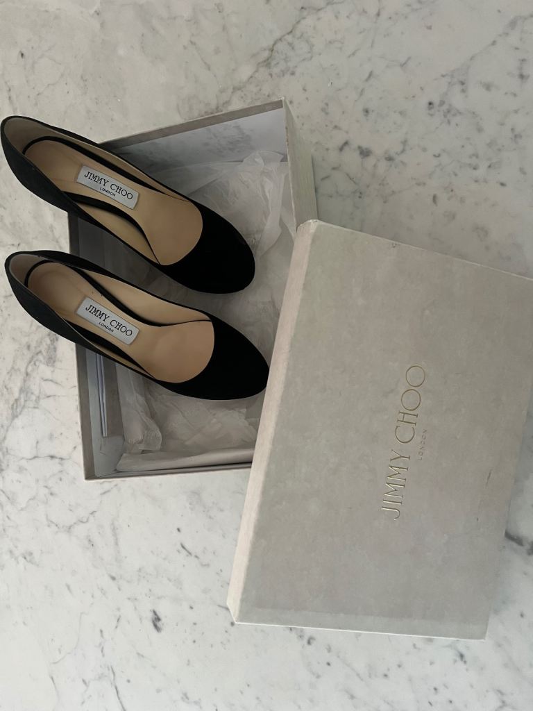 Jimmy Choo suede stiletto heels size 37 (4 UK) 