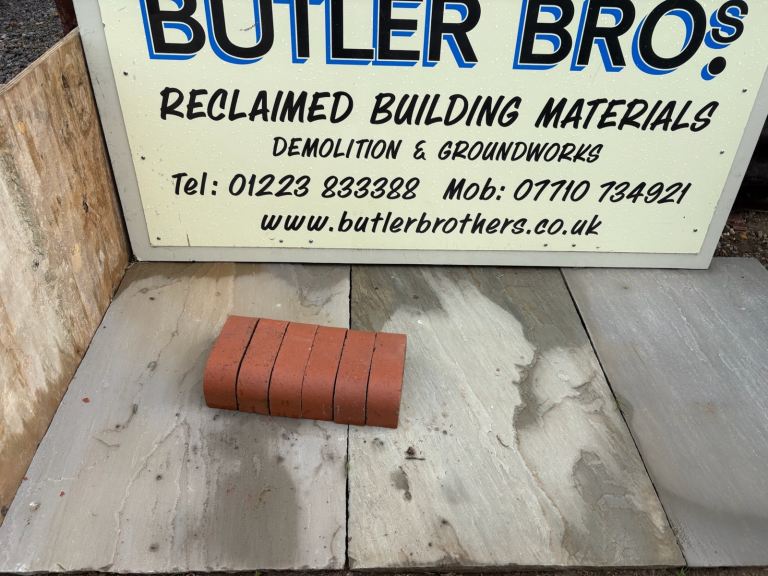 RECLAIMED Red engineering double bull nosed brick