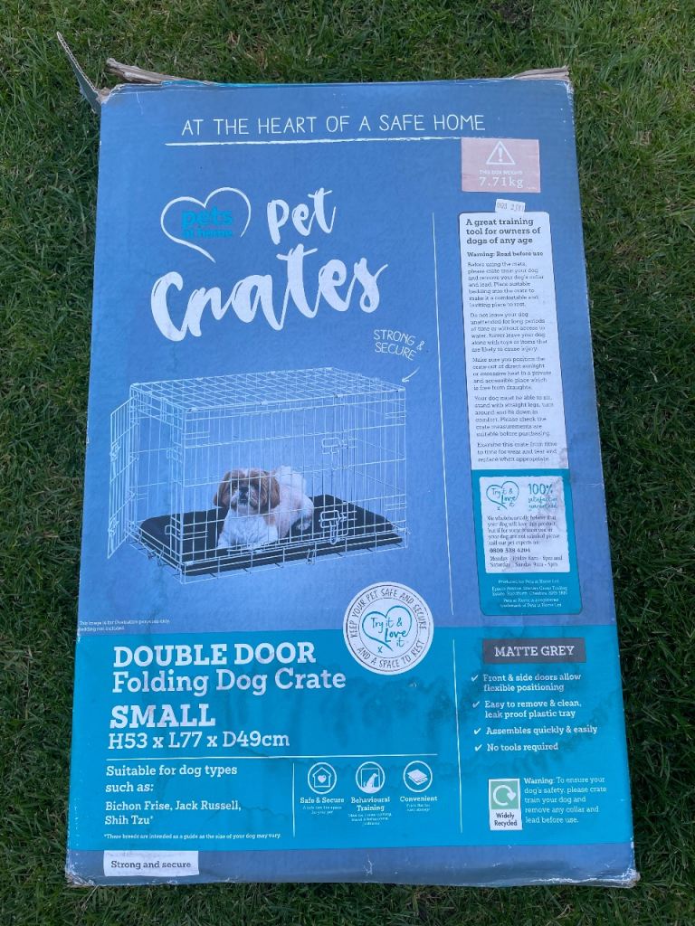 Small Double Door Folding Dog Crate