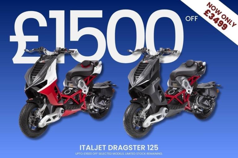 ItalJet Dragster 125cc Sports Auto Scooter A1 Learner Legal Was £4999 Now £34...