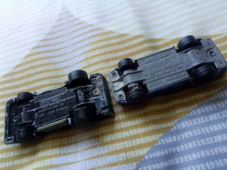 2 vintage very collectable metal toy cars 