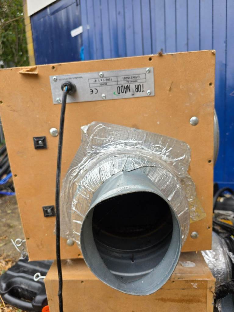 Tornado 1500 1x1" Extractor Fan - Good Condition