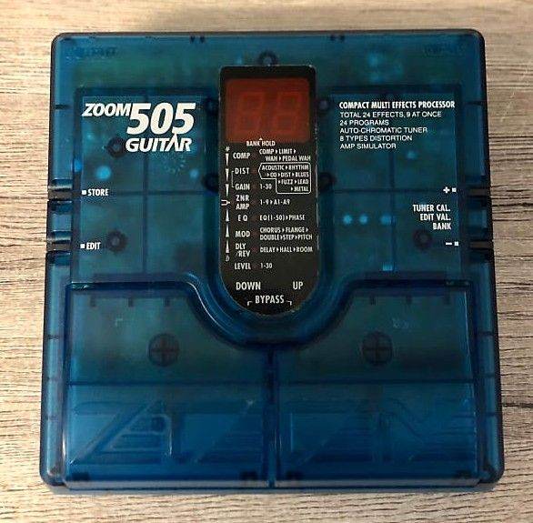 Zoom 505 Multi Effects Guitar Pedal Transparent Green/Blue Rare