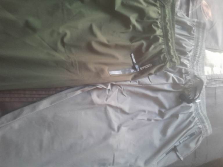 Men's polo shirts bottle green size (4XL) and stretchy pants size (XL) (2XL) (3) items new packed 