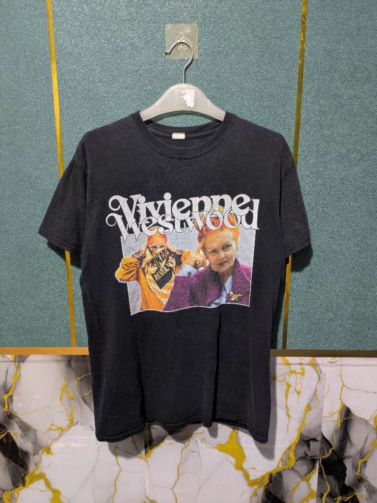 Black Vivienne Westwood T-Shirt with Graphic Print, Good Condition