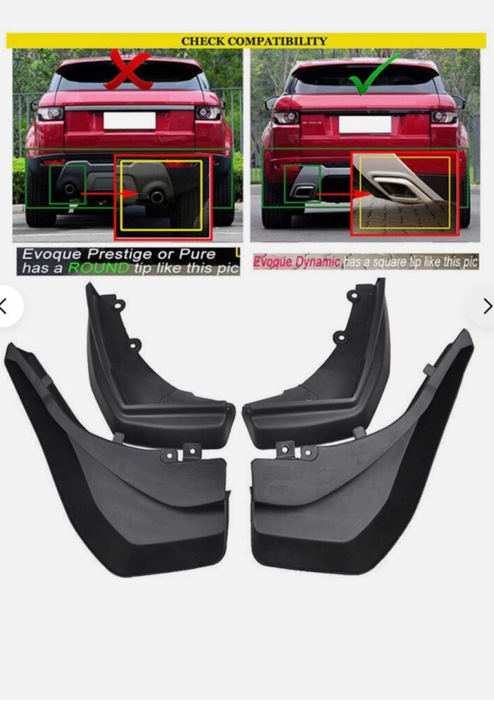 ORIGINAL BRAND NEW RANGEROVER EVOQUE DYNAMIC MUDFLAPS  MUD FLAPS 