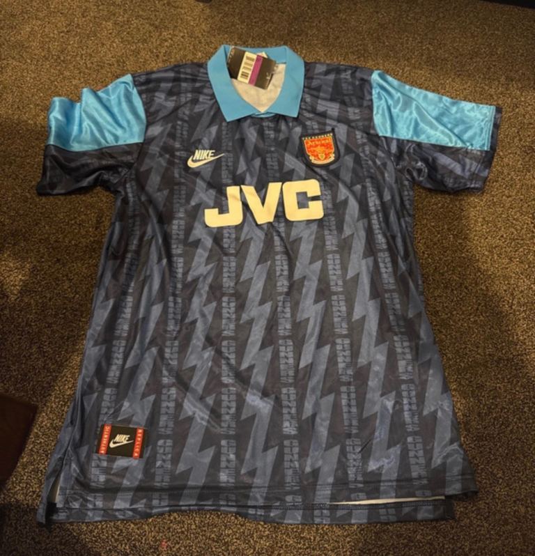 Arsenal mens replica shirt 94/95 - Large