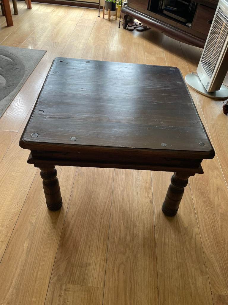 Sheesham solid mahogany wooden  coffee table used H40cm X L60cm X W60cm