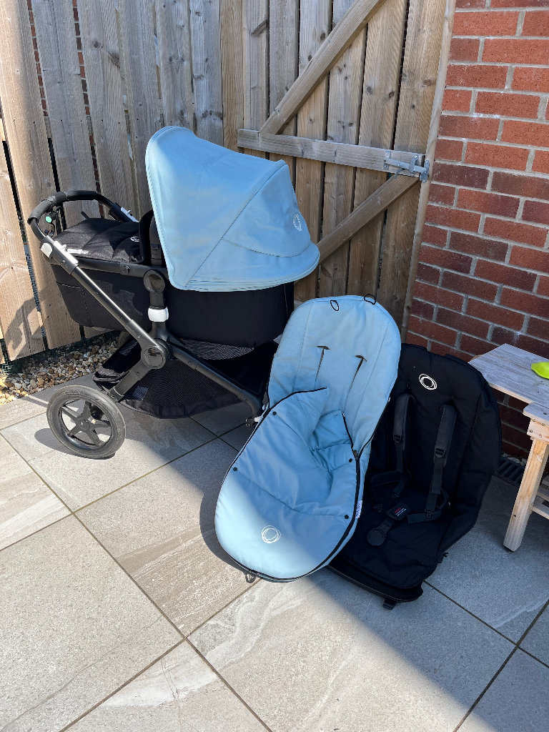 Bugaboo Fox 2 Pram Buggy Pushchair Carry Cot Blue