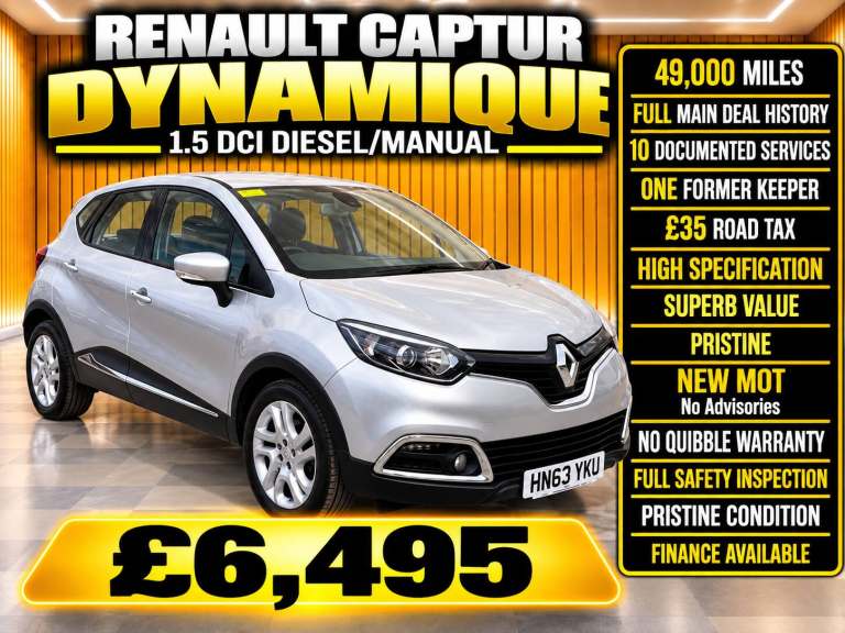 2013 Renault Captur 1.5 dCi 90 Dynamique MediaNav Energy 5dr HATCHBACK Diesel Manual