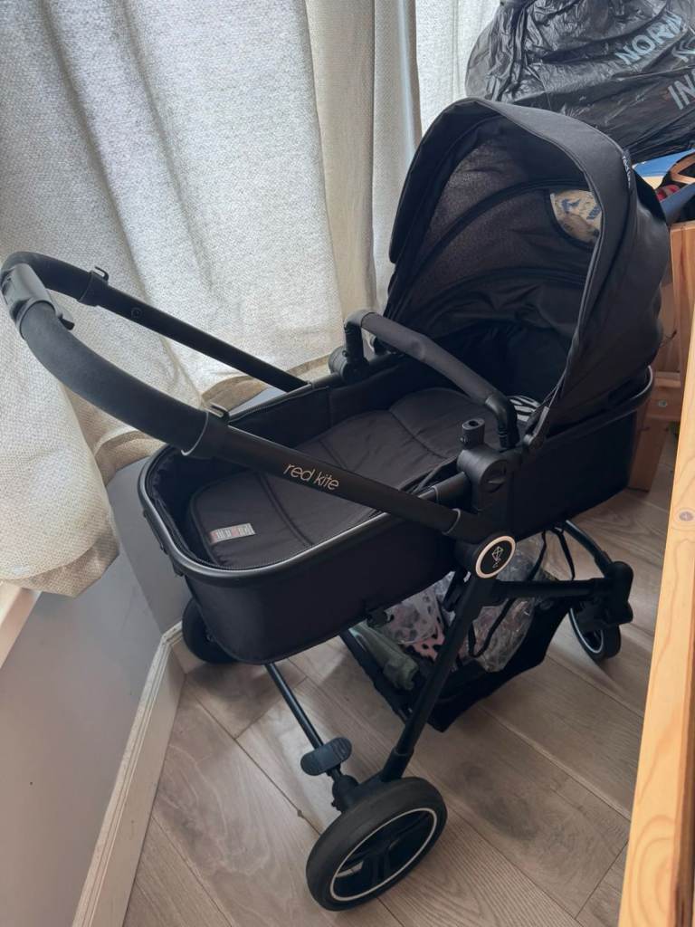 Red Kite Pushchair and Car Seat Travel System - Black, Good Condition