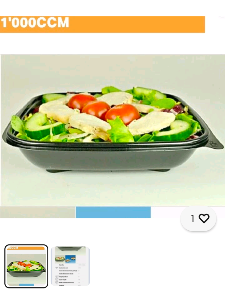 Free 480x Black Takeaway Food Plastic Containers 500ml
