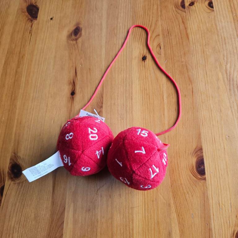 Hanging dice plush
