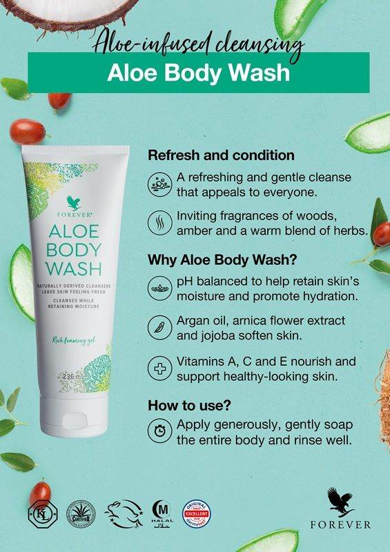 Forever Aloe Body Wash – Luxurious Bath & Shower Gel
