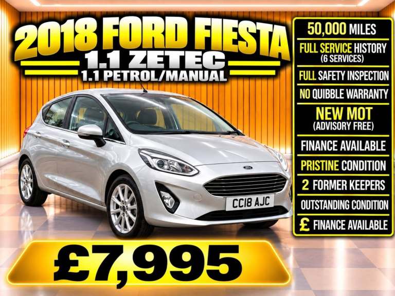 2018 Ford Fiesta 1.1 Zetec 5dr HATCHBACK Petrol Manual