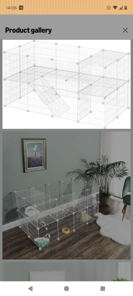 Large C&C guinea pig indoor enclosure full set up