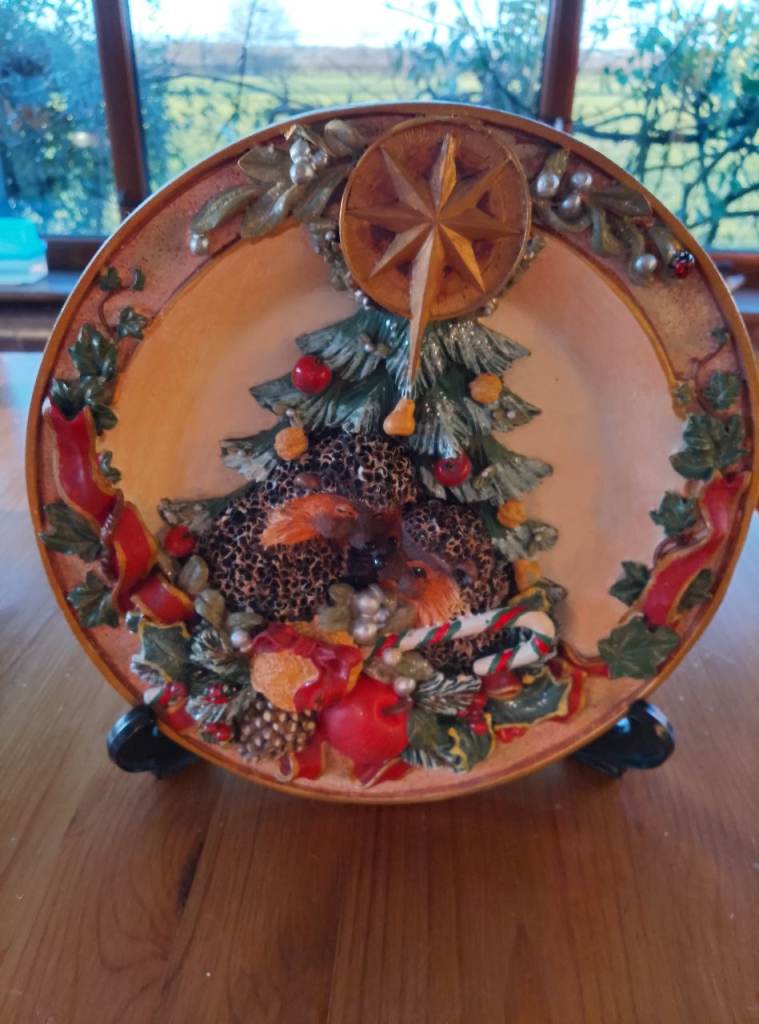 Bramble and Clover Christmas Plate "Love is Timeless"