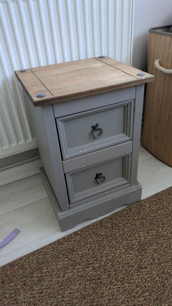 Grey Bedside Table 
