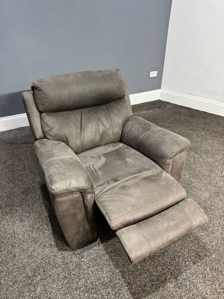 SCS Charcoal Grey Power Recliner Armchair £195 Free Local Delivery