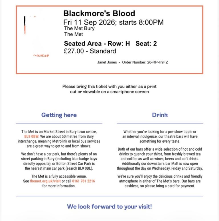 Blackmore’s Blood at The Met Bury
