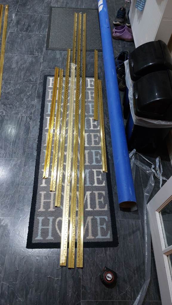 Job Lot of Brass Colour Square Edge Door Threshold Bars