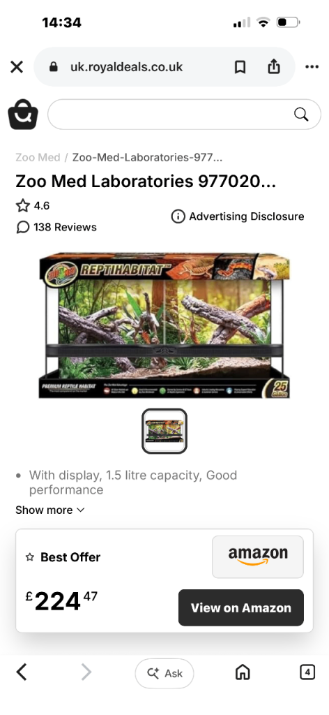 Zoo Med ReptiHabitat Glass Terrarium for Reptiles