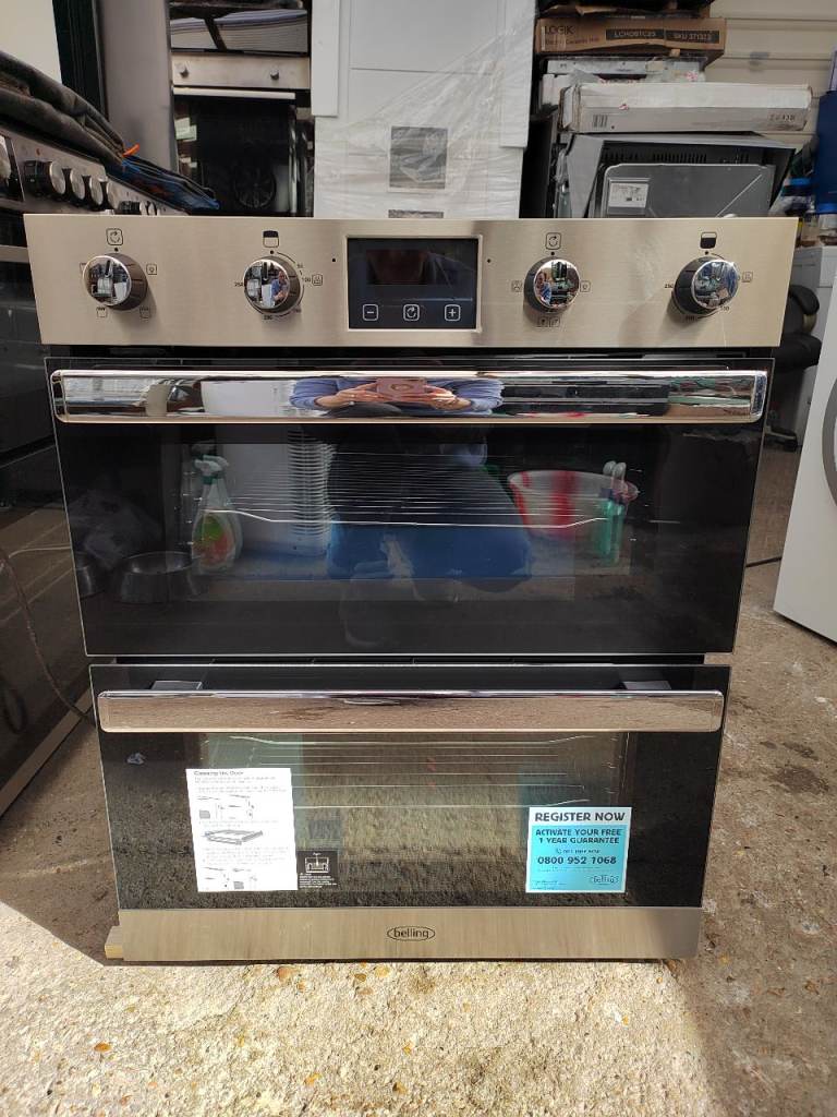 Belling built under double electric oven, Like new, Used once 